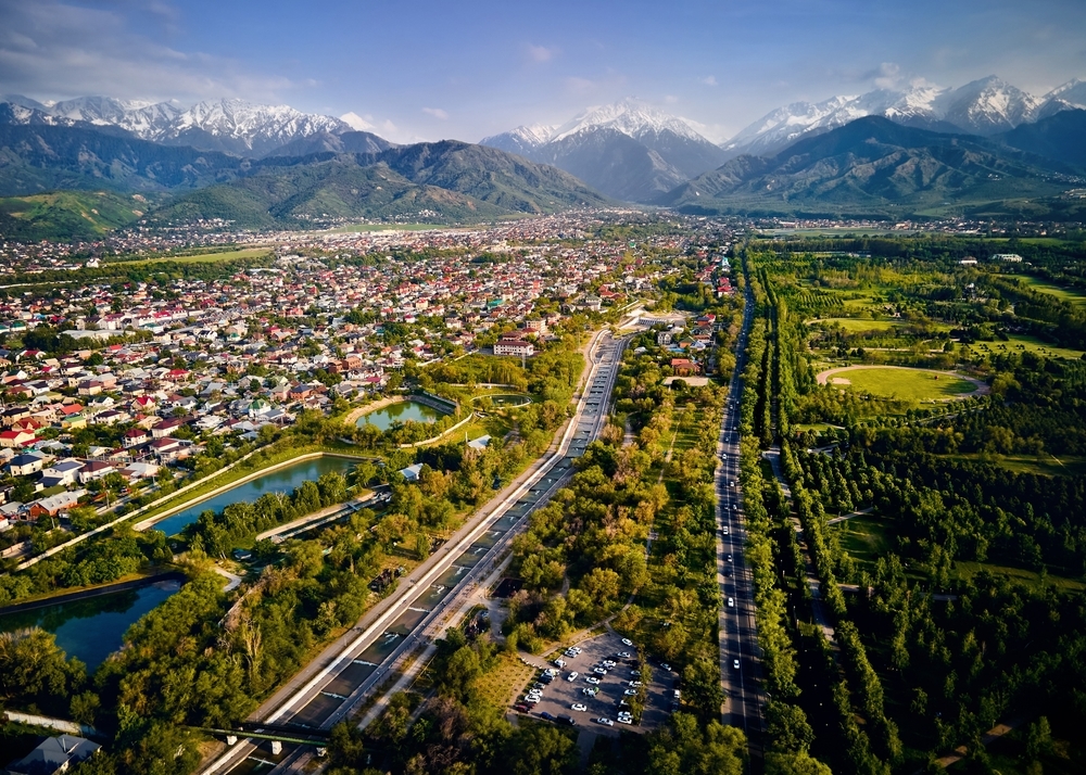 Almaty Peaks City Streets Mountain Views and Urban Vibes